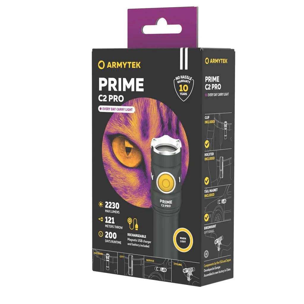  Armytek Prime C2 Pro Magnet USB Warm, F08101W