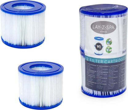  Bestway LAY-Z-SPA Xtras Filterkartusche Gr. VI 10,6 X 8,0 Cm, Doppelpack
