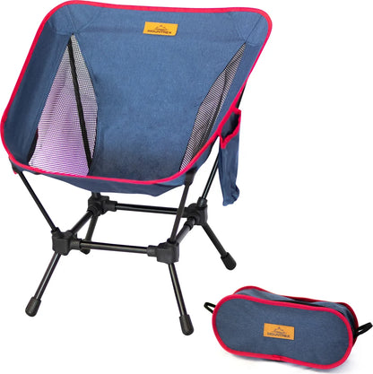  MOUNTREX® Campingstuhl Klappbar – Besonders Stabil, Leicht & Kompakt (bis 120kg) - Klappstuhl Mit Tragetasche - Angelstuhl, Camping Stuhl, Strandstuhl - Breite Sitzfläche, Faltbar (Blau)