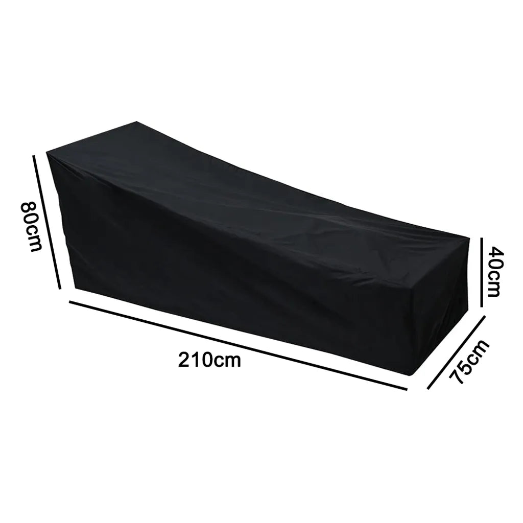  Sonnenliege Schutzhülle , Gartenliege Abdeckplane 210D /420D Oxford Wasserdicht, Winddicht, UV-Beständig Schutzhülle Für Sonnenliege Gartenmöbel Deckchair Liegestuhl