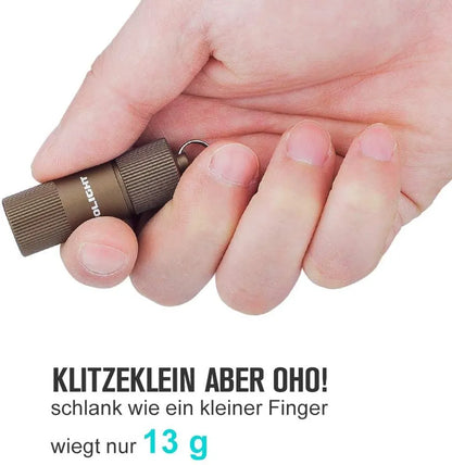  Olight I1R 2 Desert Mini Taschenlampe Mit 150 Lumen Für Schlüsselbund Mit Ladekabel