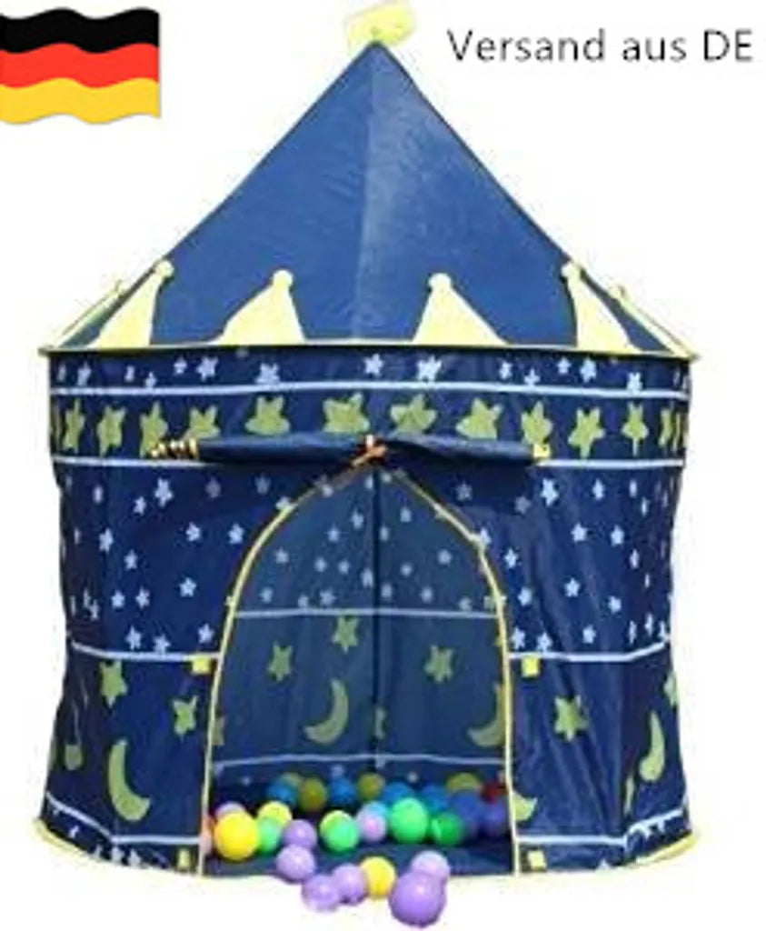  Prinz Oder Prinzessin Sommer Palast Schloss Kinder Kinder Spielen Zelt Haus Innen-oder Außenbereich Garten Spielzeug Wendy Haus Spielhaus Strand Sonne Zelt Jungen Mädchen (Blau Prinz)