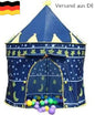  Prinz Oder Prinzessin Sommer Palast Schloss Kinder Kinder Spielen Zelt Haus Innen-oder Außenbereich Garten Spielzeug Wendy Haus Spielhaus Strand Sonne Zelt Jungen Mädchen (Blau Prinz)