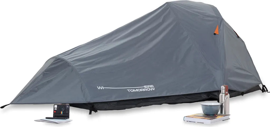  Where Tomorrow 2-Personen-Kompakt-Zelt - Pop Up Wurfzelt Trekkingzelt - 245x160x95 Cm - Grau