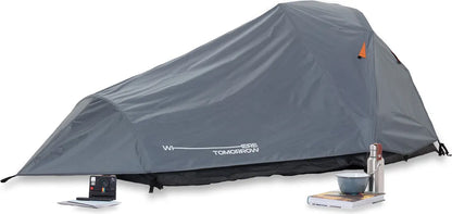  Where Tomorrow 2-Personen-Kompakt-Zelt - Pop Up Wurfzelt Trekkingzelt - 245x160x95 Cm - Grau