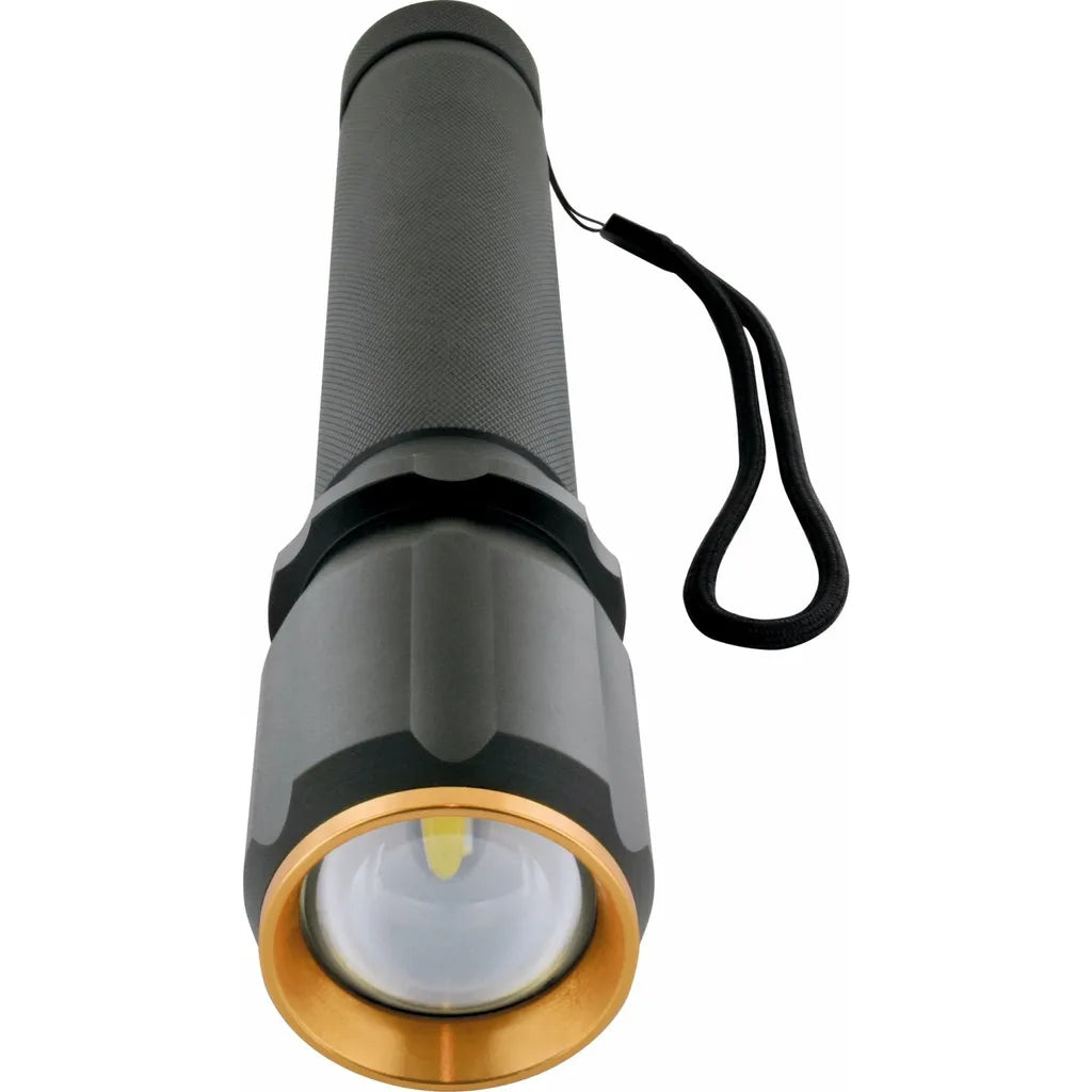  Schwaiger TLED600S LED Taschenlampe Mit Zoom Funktion Mit 3x Batterie Ersatz Schwarz