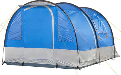  CampFeuer Zelt Smart Für 4 Personen | Blau/Grau, Tunnelzelt 2000 Mm Wassersäule