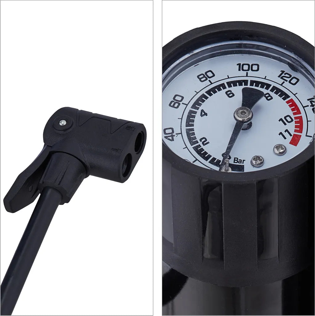  Relaxdays Schwarze Standpumpe Mit Manometer