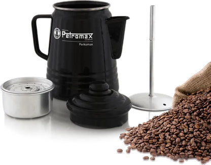  Petromax Tee- Und Kaffee-Perkolator Teekanne, Schwarz (9 Tassen); Per-9-s