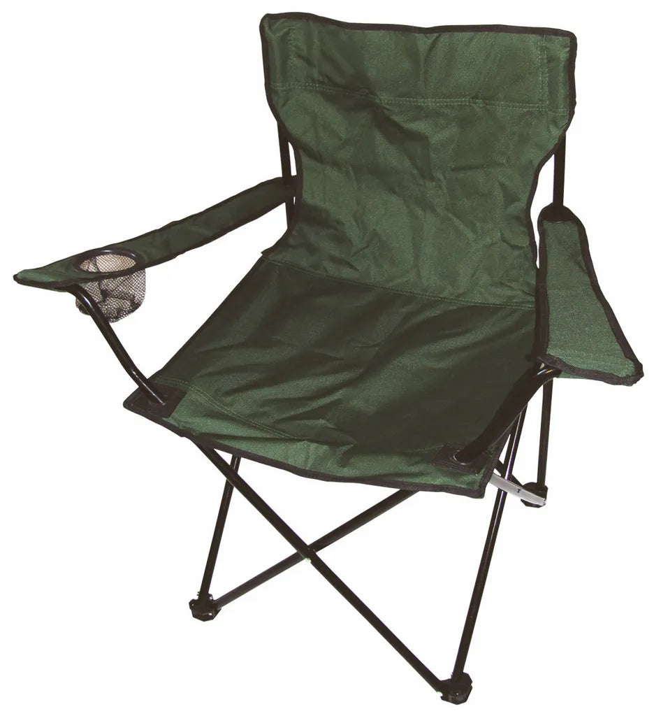  Campingstuhl Mit Getränkehalter - Grün - Garten Strand Camping Angel Klapp Stuhl Mit Tragetasche