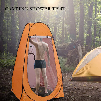  Duschzelt Toilettenzelt Umkleidezelt Camping Zelt Beistellzelt 150X150X190CM Orange