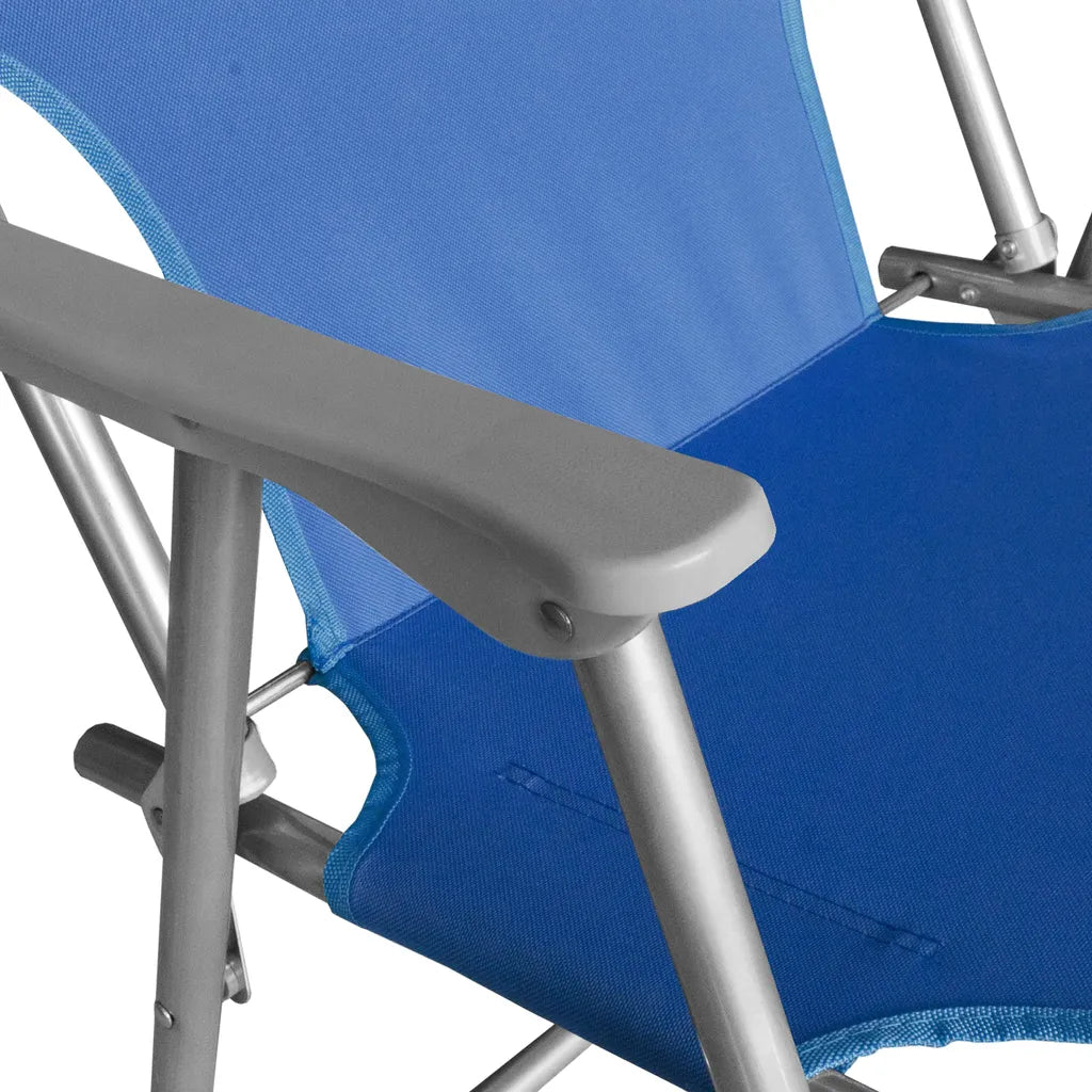  Wohaga Campingstuhl, Klappbarer Gartenstuhl, Farbe:Blau