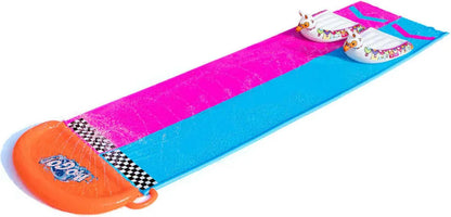  Bestway Sport H2OGO!™ 2er-Wasserrutsche Mit Aufblasbaren Lama-Schwimmtieren 488 Cm Wasserspielzeug Wasserspaß 0
