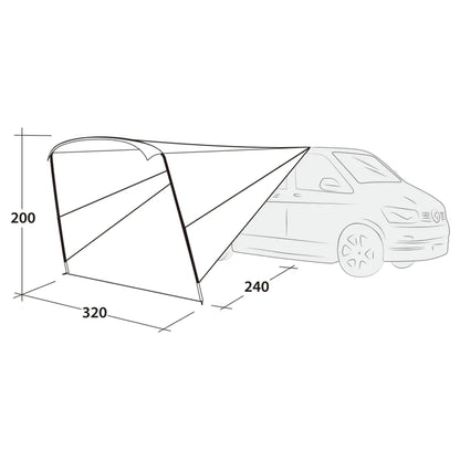  Outwell Vordach Touring Canopy Schwarz & Grau
