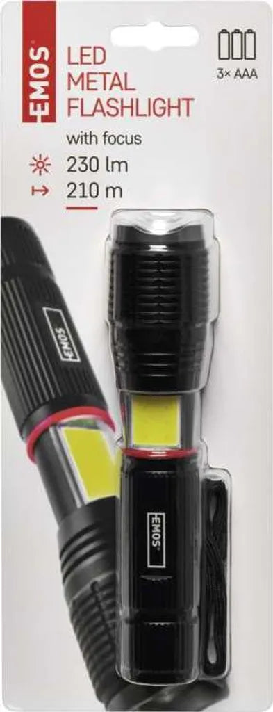  Emos COB LED + LED Klein Leuchte P3111, 230 Film, 3× AAA, Fokus
