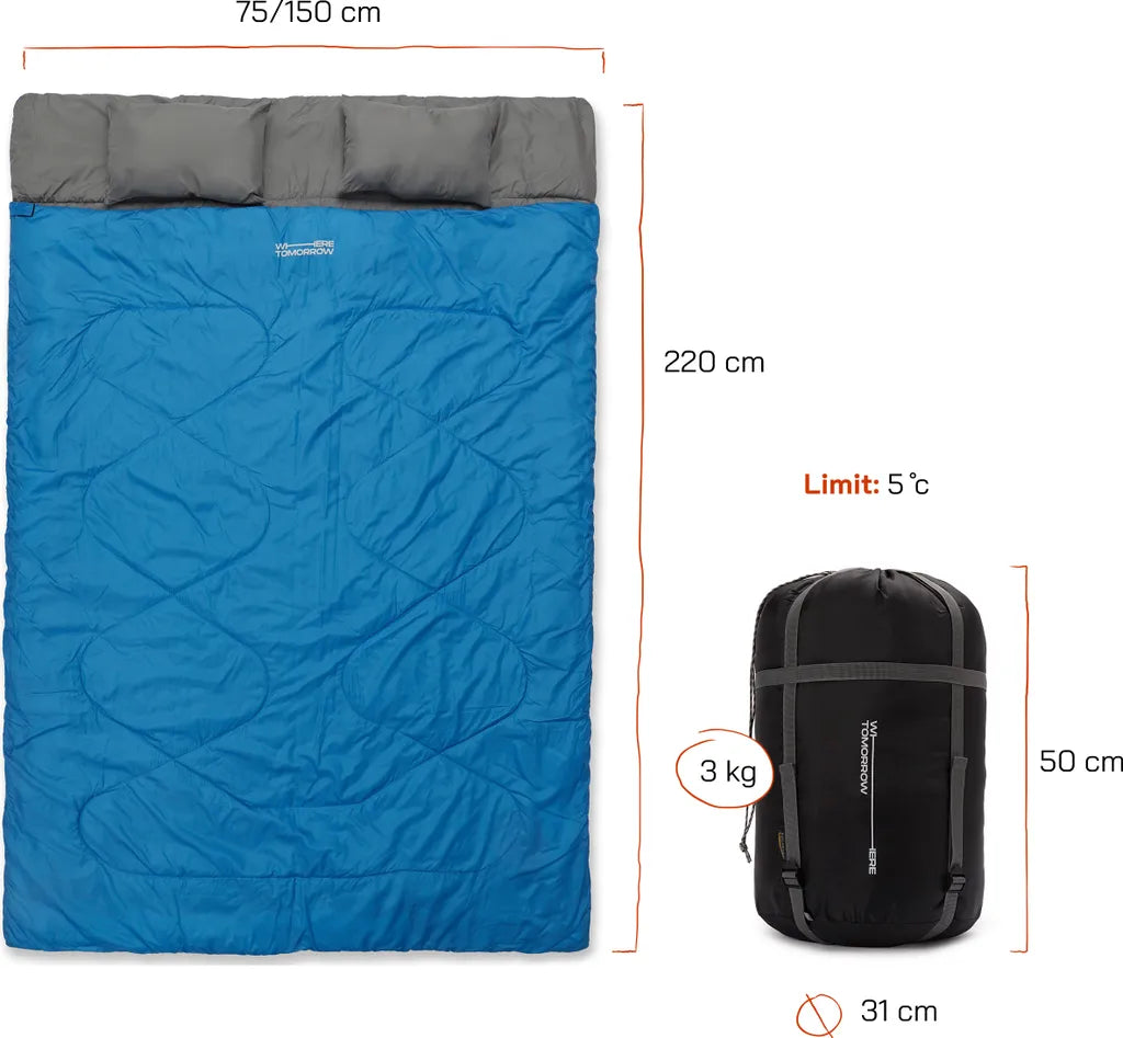  Where Tomorrow Komfortabler Doppel-Schlafsack