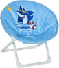  HOMCOM Moonchair Campingstühle Kinder Mondstuhl Faltbar Kinder-Klappsessel Klappbar In-& Outdoor Leicht Zu Tragen Für Kleinkind Mädchen Junge Stahl Blau Ø50 X 49H Cm