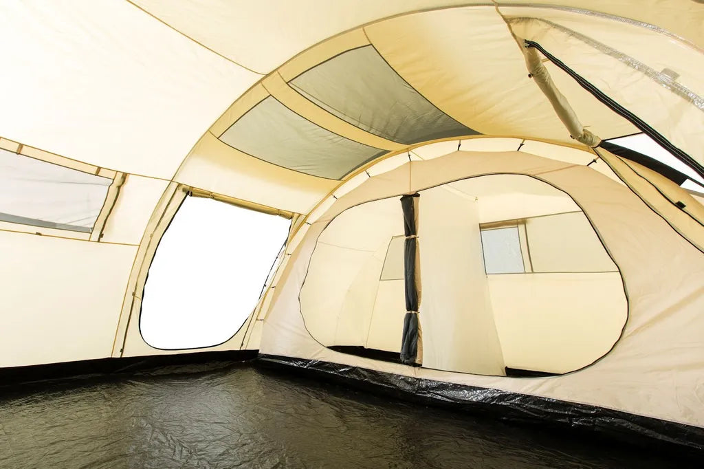  CampFeuer Zelt Caza Für 6 Personen | Beige/Sand | Tunnelzelt 5000 Mm Wassersäule