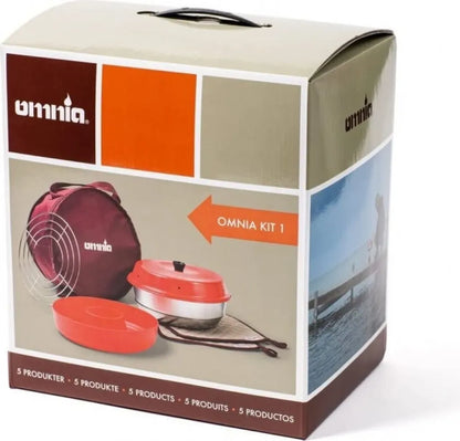  OMNIA Backofen Back-Kit 5teilig (Silikonform, Aufbackgitter, Tasche, Topflappen)