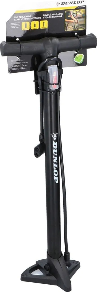  Dunlop Fahrradluftpumpe Für Alle Ventile, Tragbare Luftpumpe, Fahrradpumpe, Standpumpe, Schwarz