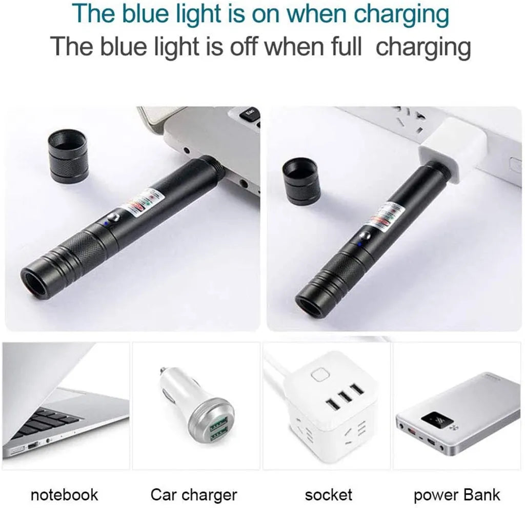  Portable USB Laden Rot -LED-Taschenlampe Mit Einstellbarem Fokus Und Wasserdichtem, Tragbarem Mini