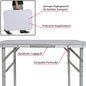 Tectake Camping Klapptisch Aus Aluminium 75x55x68cm - Grau