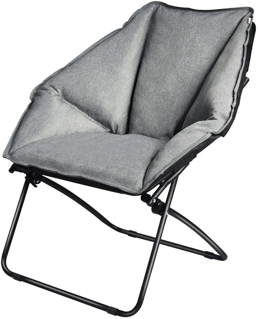  COSTWAY Moon Chair Gepolsterte Klappstuhl Campingstuhl Mondstuhl Faltbar Klappsessel 85X78X87cm