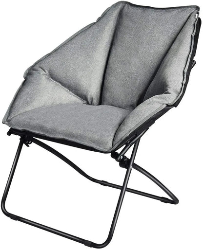  COSTWAY Moon Chair Gepolsterte Klappstuhl Campingstuhl Mondstuhl Faltbar Klappsessel 85X78X87cm