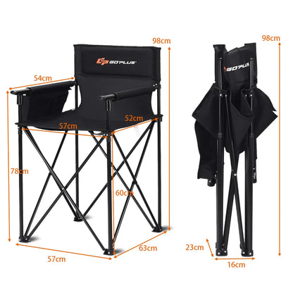  COSTWAY Klappstuhl Campingstuhl Belastbar Bis 120kg, Regiestuhl Faltbar Mit Tragetasche, Faltstuhl Für Strand, Camping, Garten, Outdoor, Terrasse
