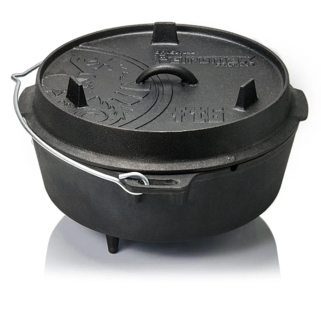  Petromax Feuertopf Dutch Oven Set Pflegepaste Deckelheber FT6 Mit Füßen