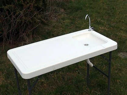  Campingtisch / Spültisch Mit Spüle Und Abfluss 115x60 Cm