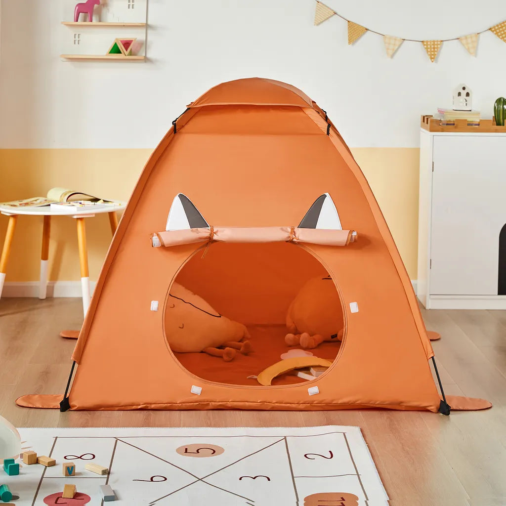  SoBuy OSS05 Kinderzelt Mit Tür Und Fenster Spielzelt Mit Tragbarer Tasche Zelt Für Kinder Spielhaus BHT Ca.: 129x109x129cm