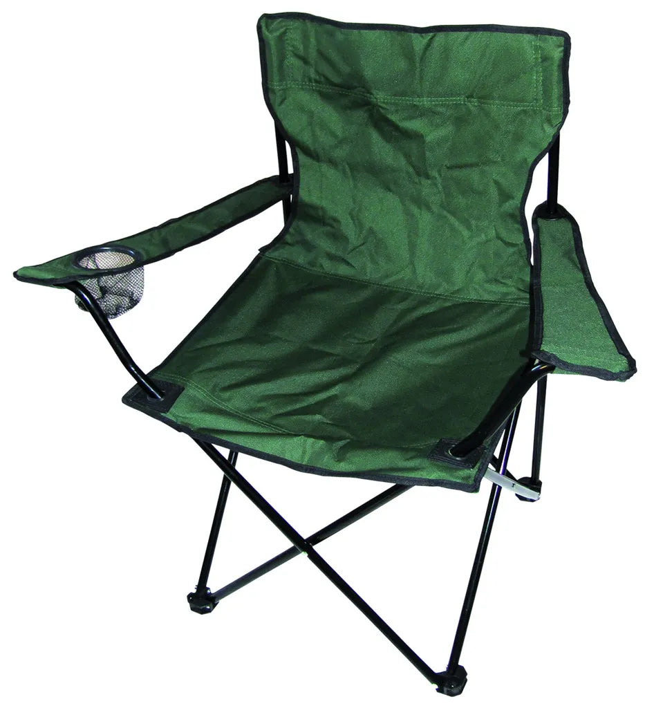  Linder Exclusiv Campingstuhl Mit Getränkehalter, Anglersessel Grün
