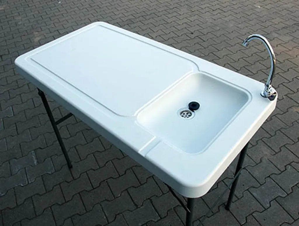  Campingtisch / Spültisch Mit Spüle Und Abfluss 115x60 Cm
