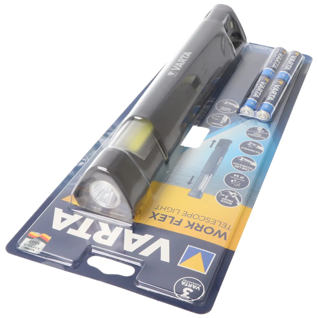  Varta Work Flex Telescope Light 4AA Mit Batt.