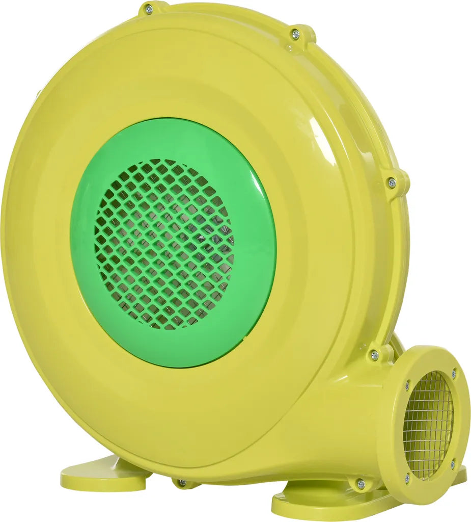 Outsunny Elektrische Luftpumpe Gebläsepumpe 450W Elektrische Pumpen Schnellbefüllbarer Inflator-Deflator Mit Einem Griff Leichtgewichtig Tragbar Für Boot Kissen Kinderpool ABS Gelb+Grün 35x26x33,5cm