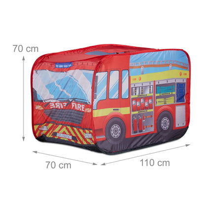  Relaxdays Spielzelt Feuerwehr Für Kinder