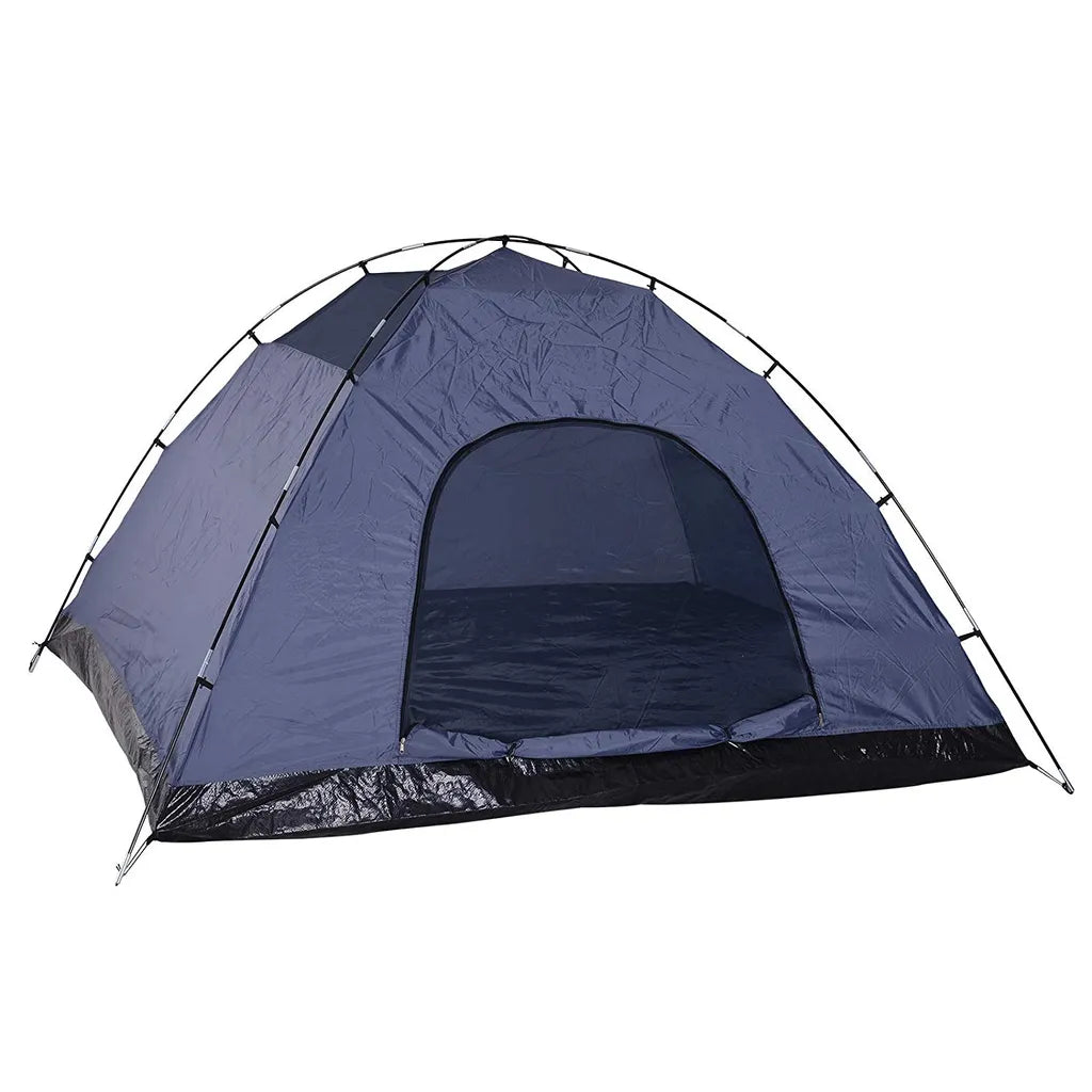  Outsunny Doppelwandzelt Kuppelzelt Outdoor Iglu Familienzelt Für 4 Personen 4 Jahreszeiten Wasserdicht Mit Tragetasche Moskitonetz Tür Polyester + Glasfaser Blau 250 X 300 X 130 Cm