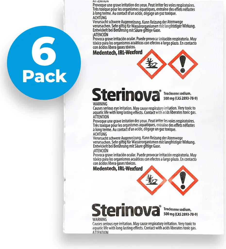  JB White Puritabs Sterinova 6x Wasser Rudergerät Tabletten Gegen Algen, Extra Konzentriert, Chlortabletten ZB Geeignet Für WaterRower, SportPlus, Skandika Wasserrudergerät (1 X 6)