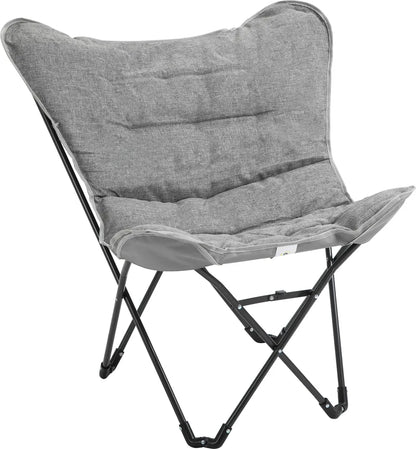  Outsunny Campingstuhl Tragbar Klappbar Gartensessel Regiestuhl Klappsessel Modern Design Für Outdoor Picknick Max. Belastung 120 Kg Hellgrau 88 X 74 X 84 Cm