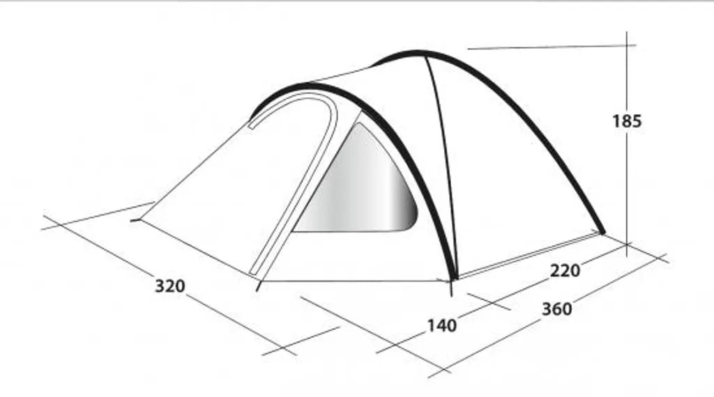  Outwell Kuppelzelt Cloud 5 5 Personen Blau