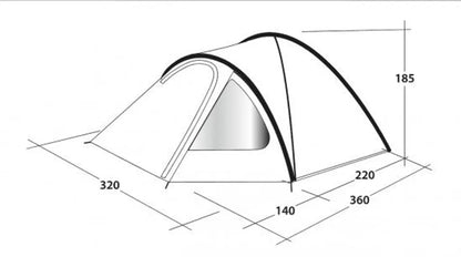  Outwell Kuppelzelt Cloud 5 5 Personen Blau