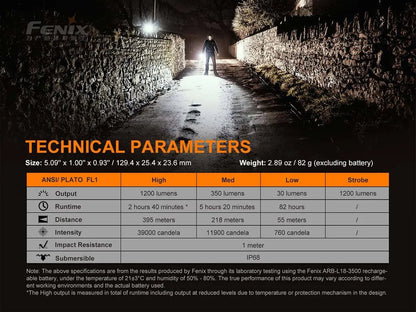  Fenix PD32 V2.0 LED Taschenlampe 1200 Lumen