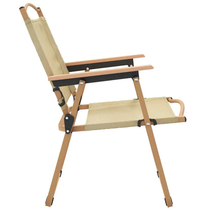  VidaXL Campingstühle 2 Stk. Beige 54x55x78 Cm Oxford-Gewebe