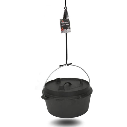  FireRocket 35cm Deckelheber Dutch Oven Feuertöpfe BBQ Kessel Töpfe Camping Grill Küchen