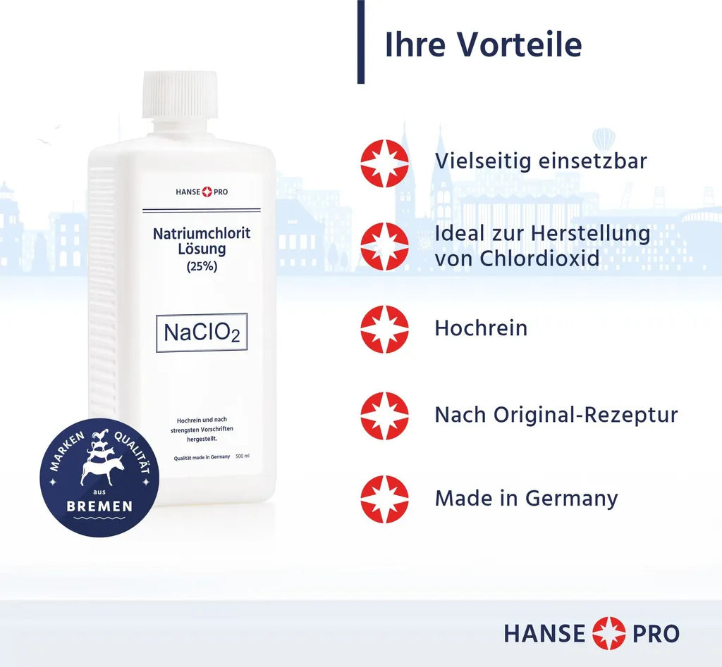  HANSE PRO Natriumchlorit Lösung (25%), 500 Ml, Verpackungseinheit:2er-Set