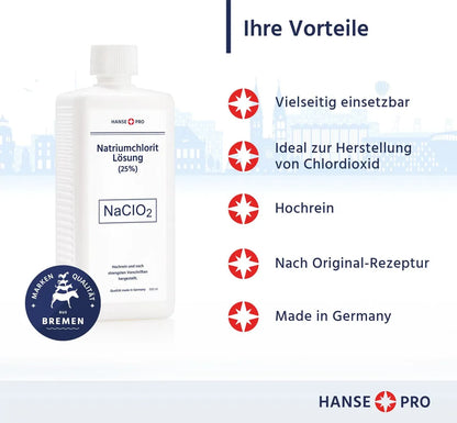  HANSE PRO Natriumchlorit Lösung (25%), 500 Ml, Verpackungseinheit:2er-Set