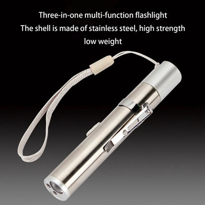  2 Stück LED Taschenlampe 3 In 1 UV Lampe USB Wiederaufladbar