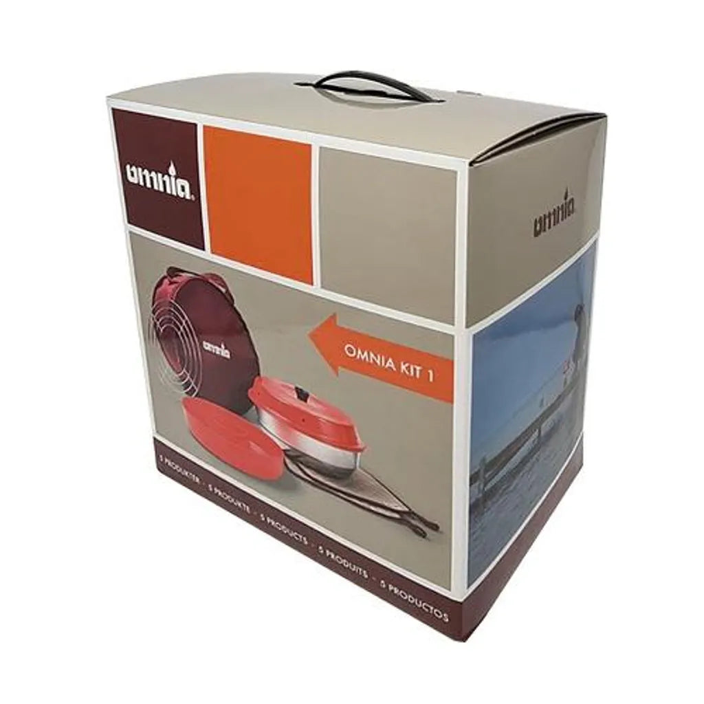  OMNIA Backofen Back-Kit 5teilig (Silikonform, Aufbackgitter, Tasche, Topflappen)