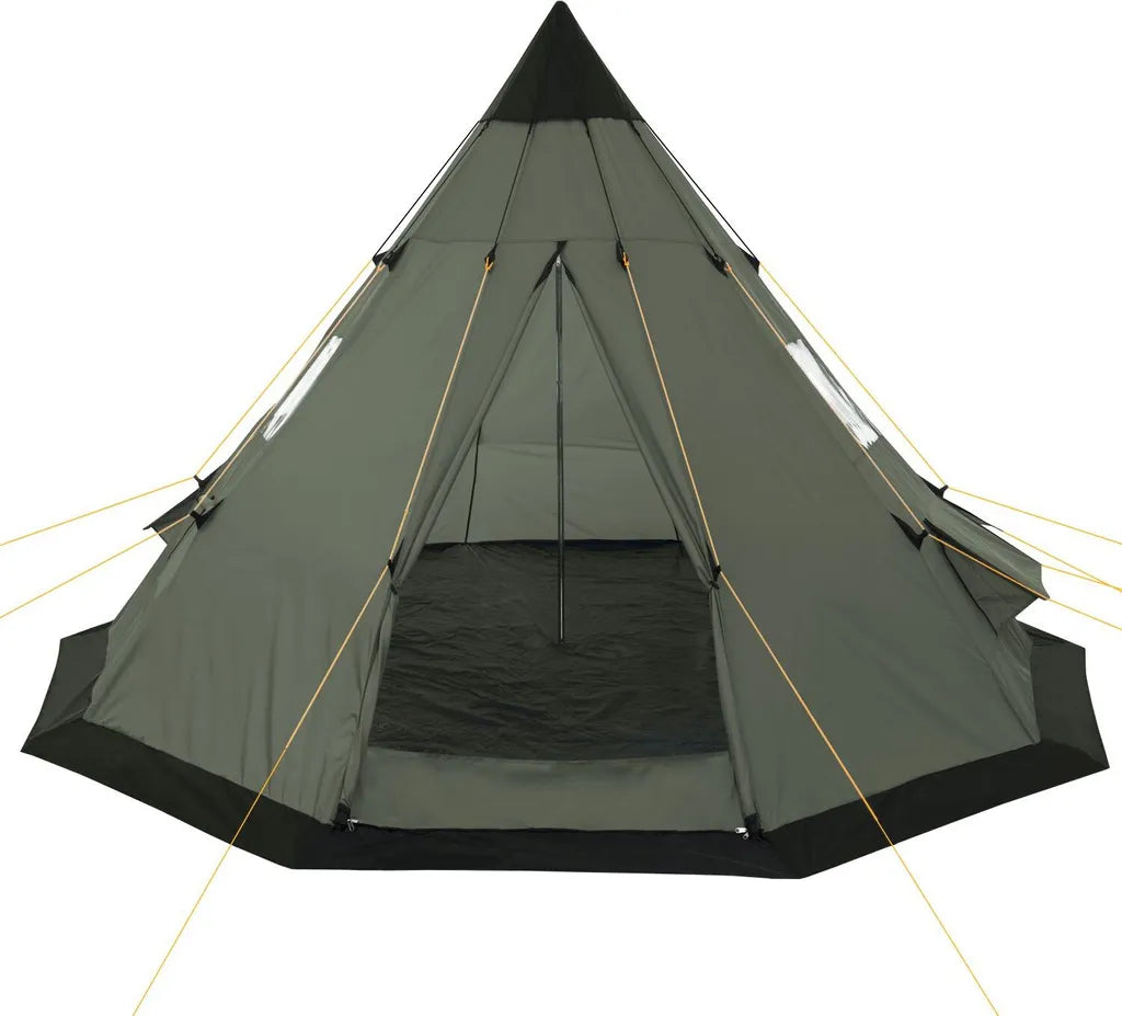  CampFeuer Tipi Zelt Spirit Für 4 Personen | Olivgrün | 3000 Mm Wassersäule